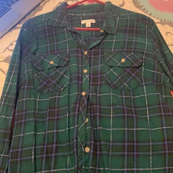 Croft & Barrow Button plaid shirt, xl - Picture 2 of 9